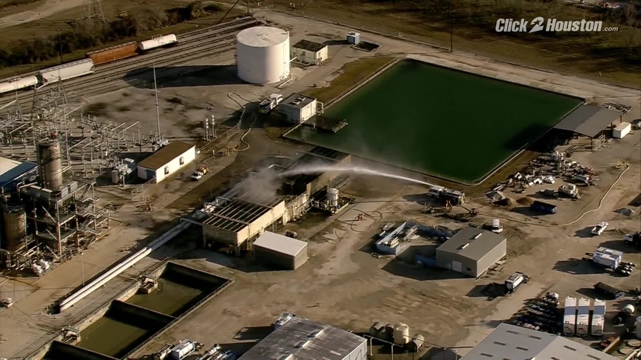 Fire contained at Solvay Chemical cooling tower in La Porte